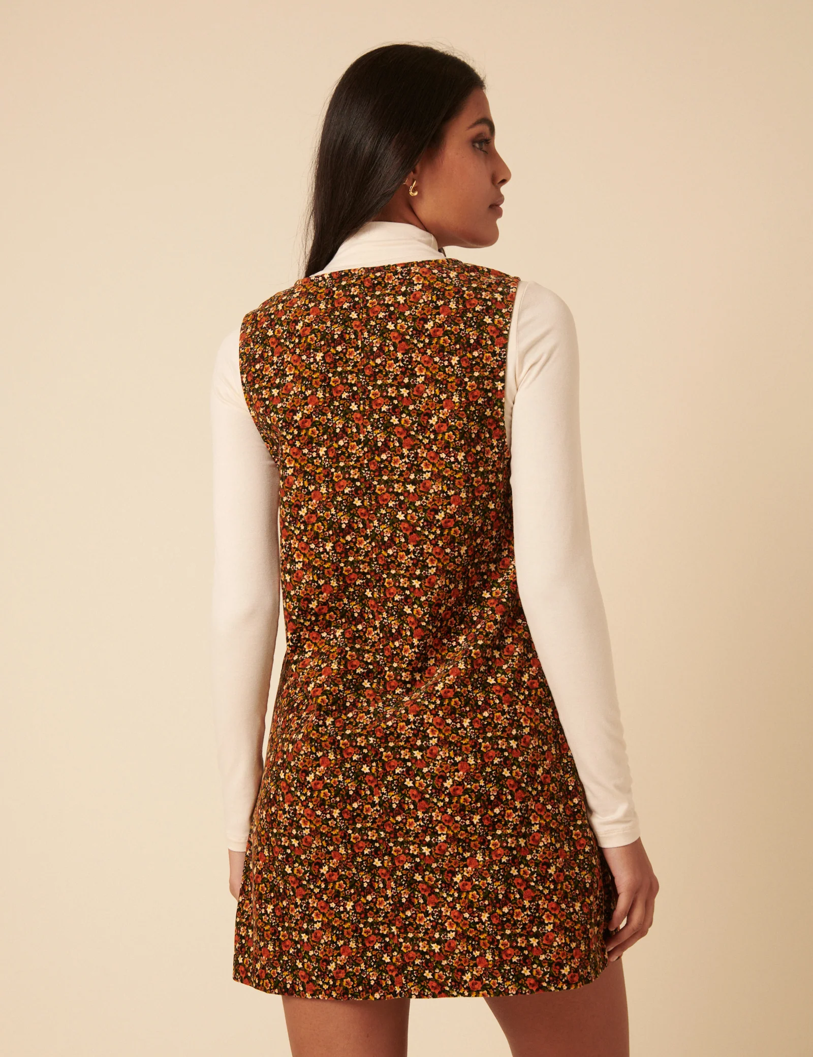 Ditsy Floral Nila Pinafore Mini Dress - Image 5