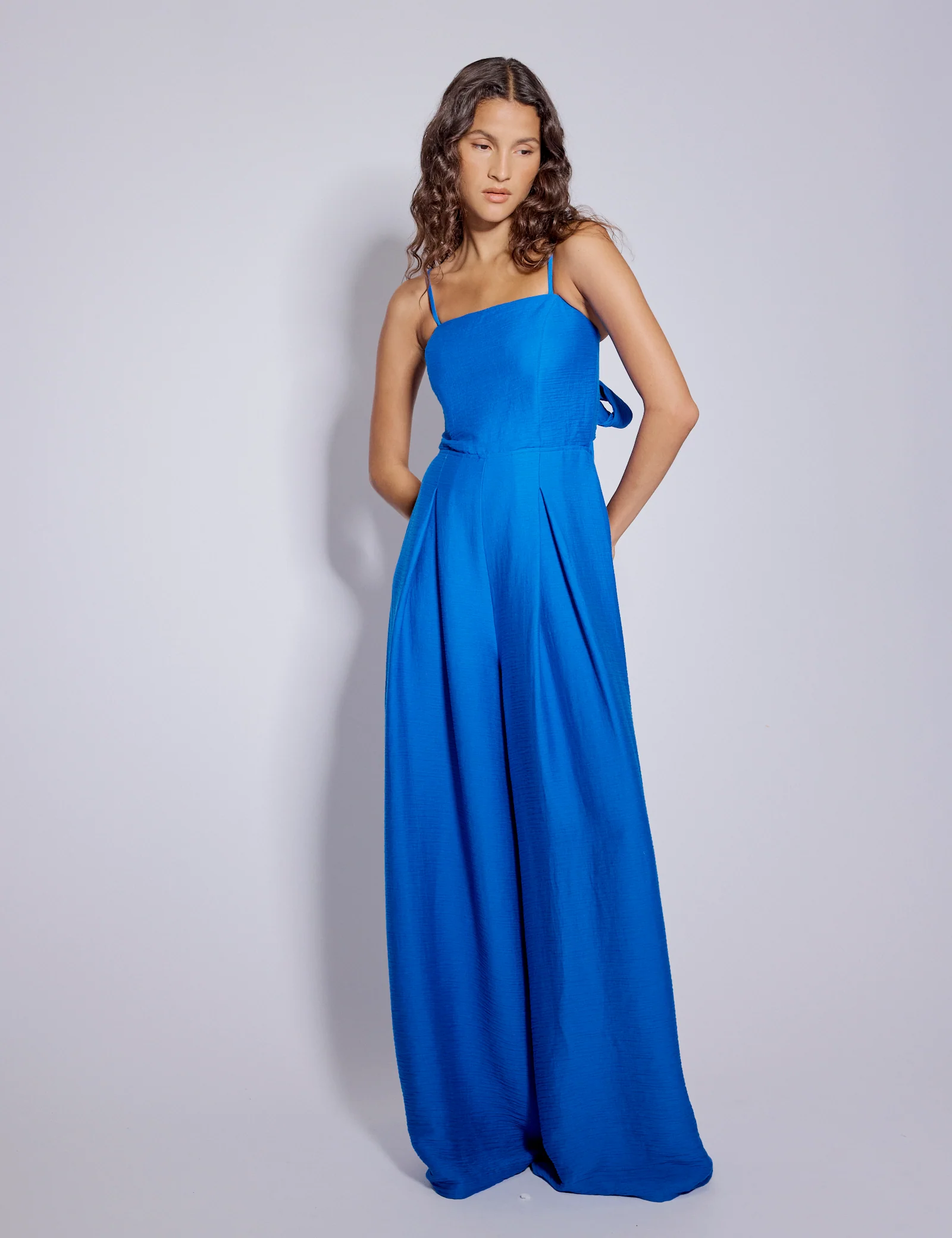 Electric Blue Bandeau Rory Jumpsuit - Image 3