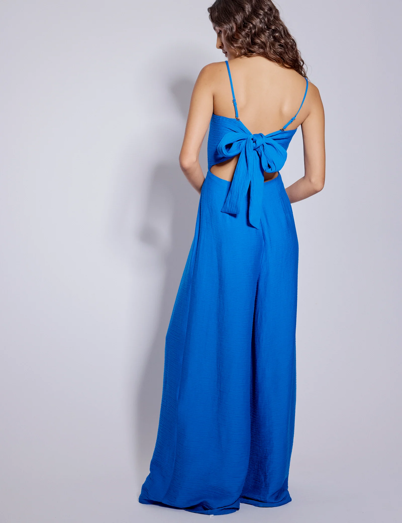 Electric Blue Bandeau Rory Jumpsuit - Image 4