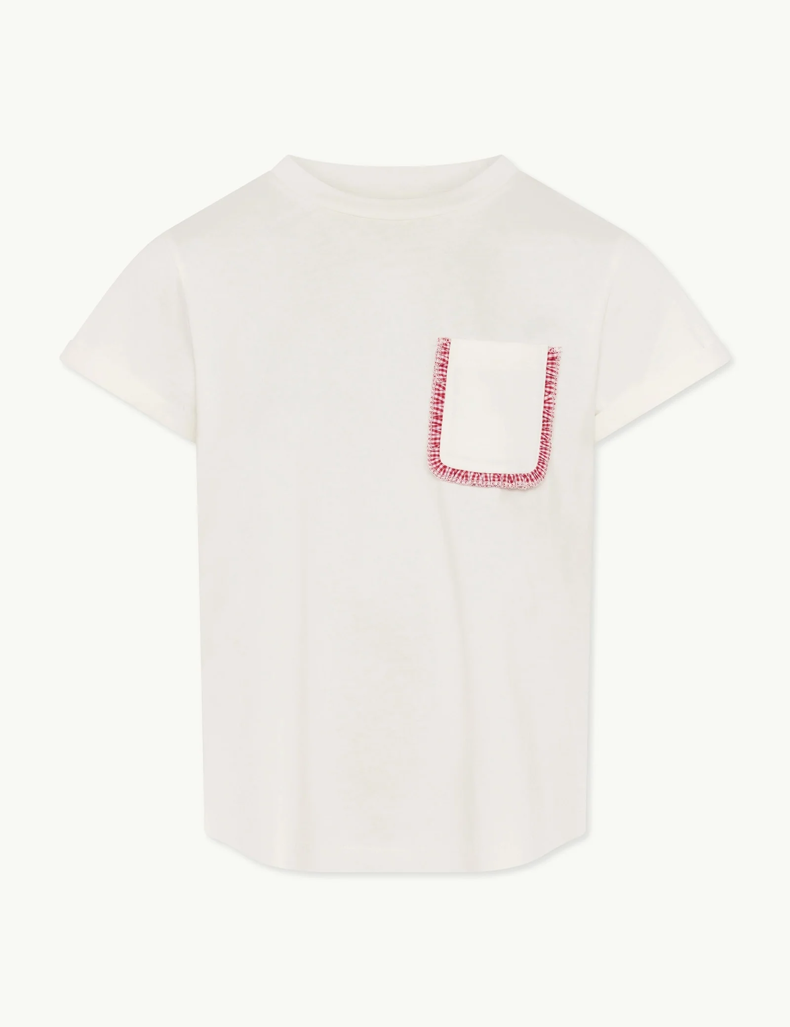 White Embroidered Pocket T-Shirt - Image 3