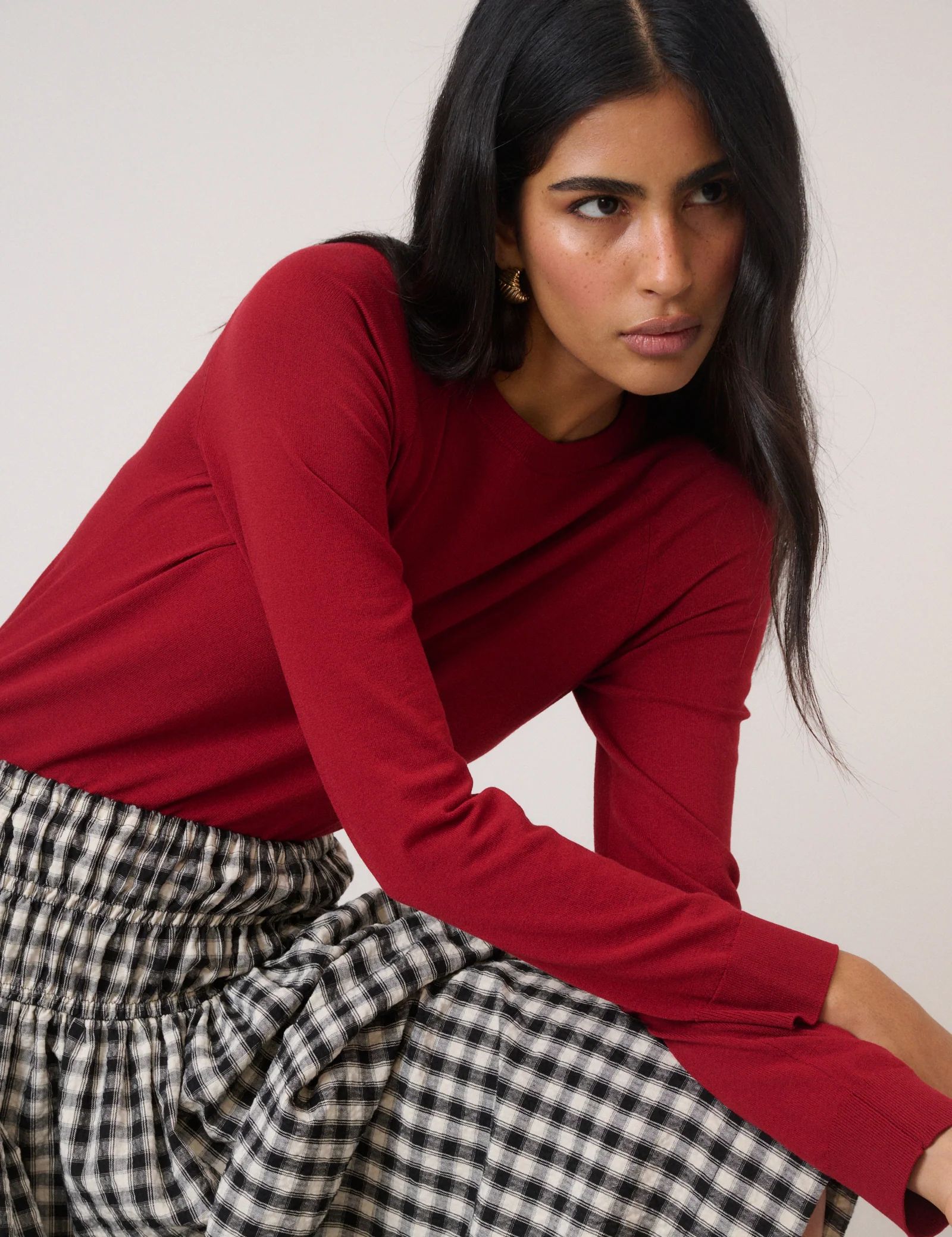 Red Crew Neck Jumper