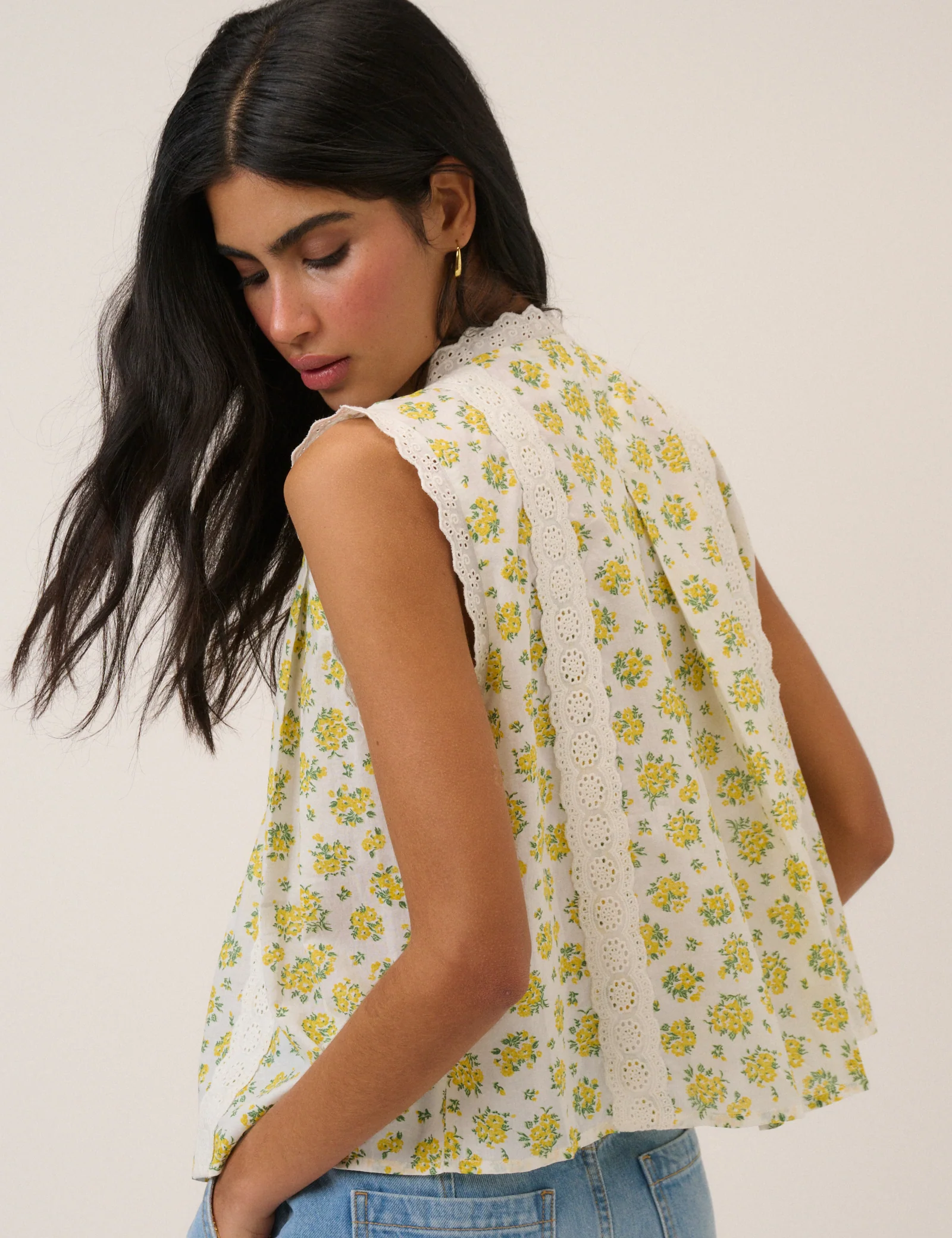 White Floral Blouse - Image 5