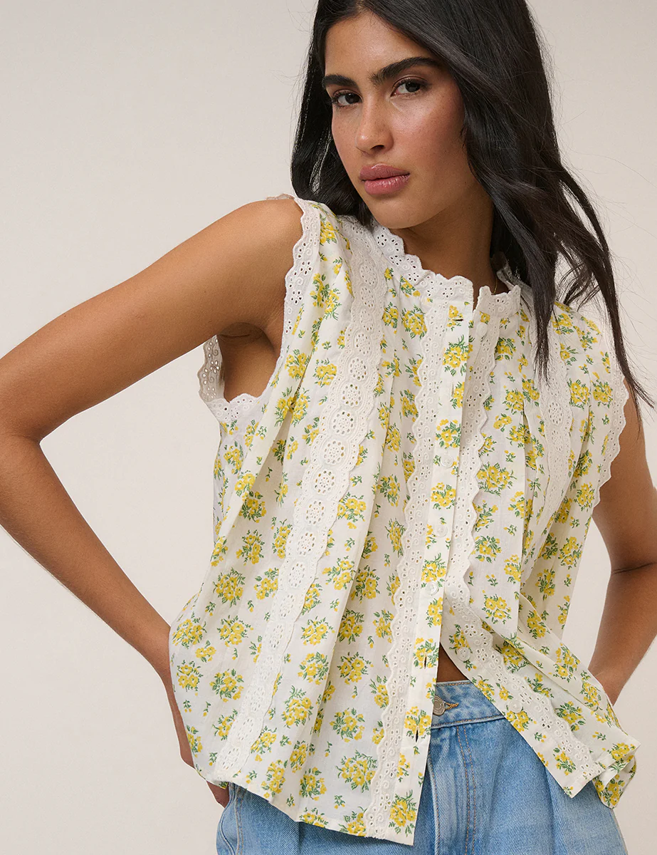 White Floral Blouse - Image 6