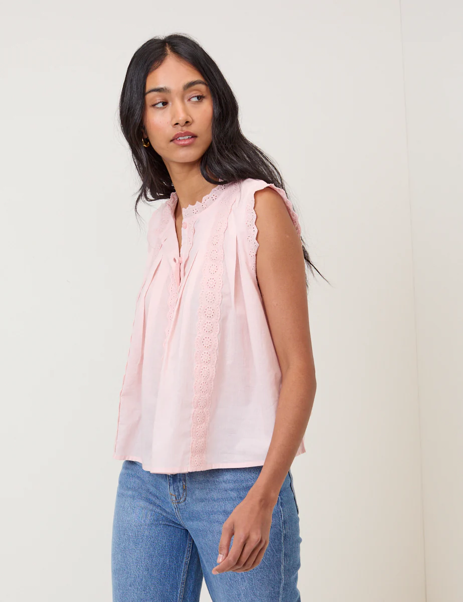 Light Pink Sleeveless Blouse - Image 2