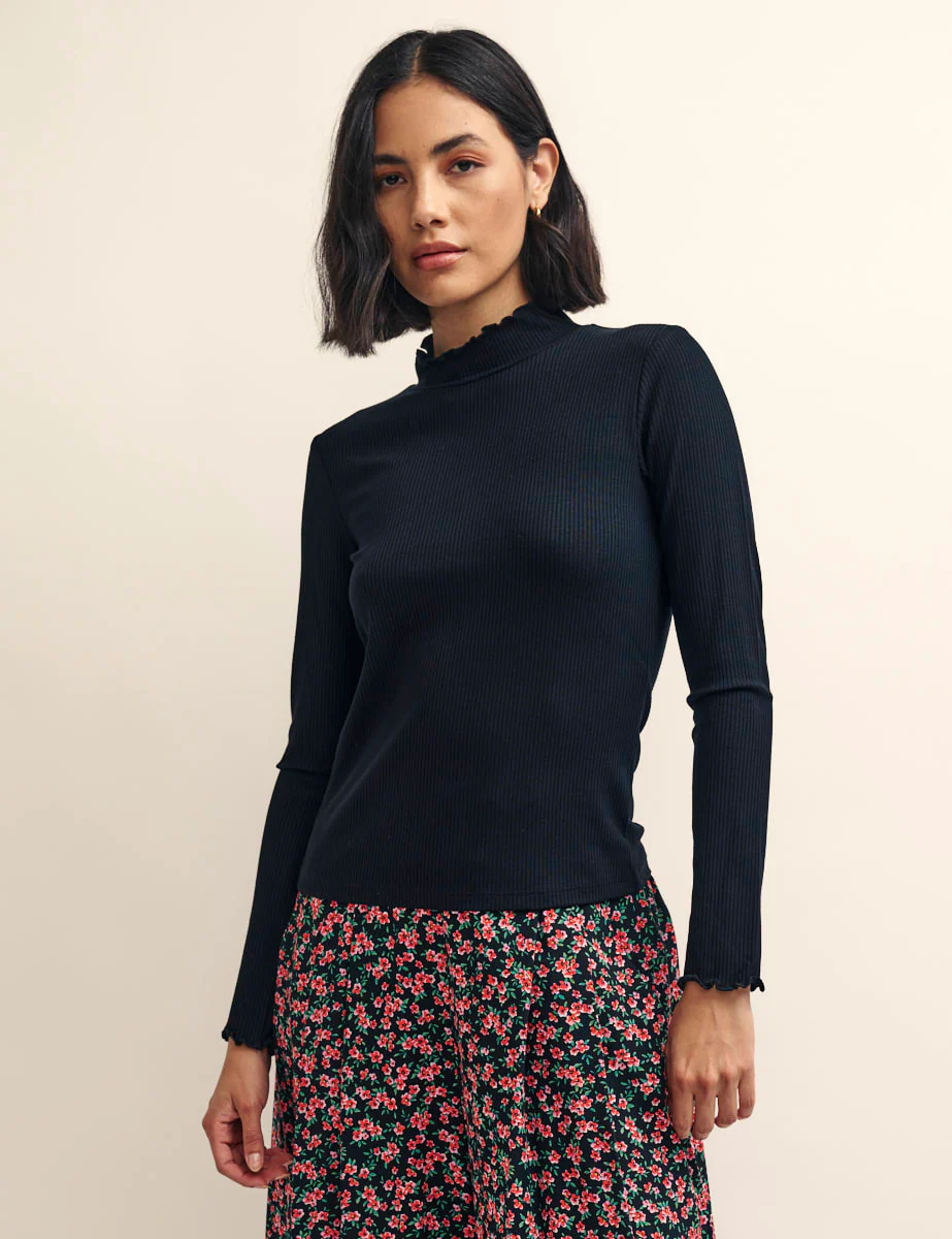 Fearne Cotton Black Funnel Neck Lizzie Top - Image 2
