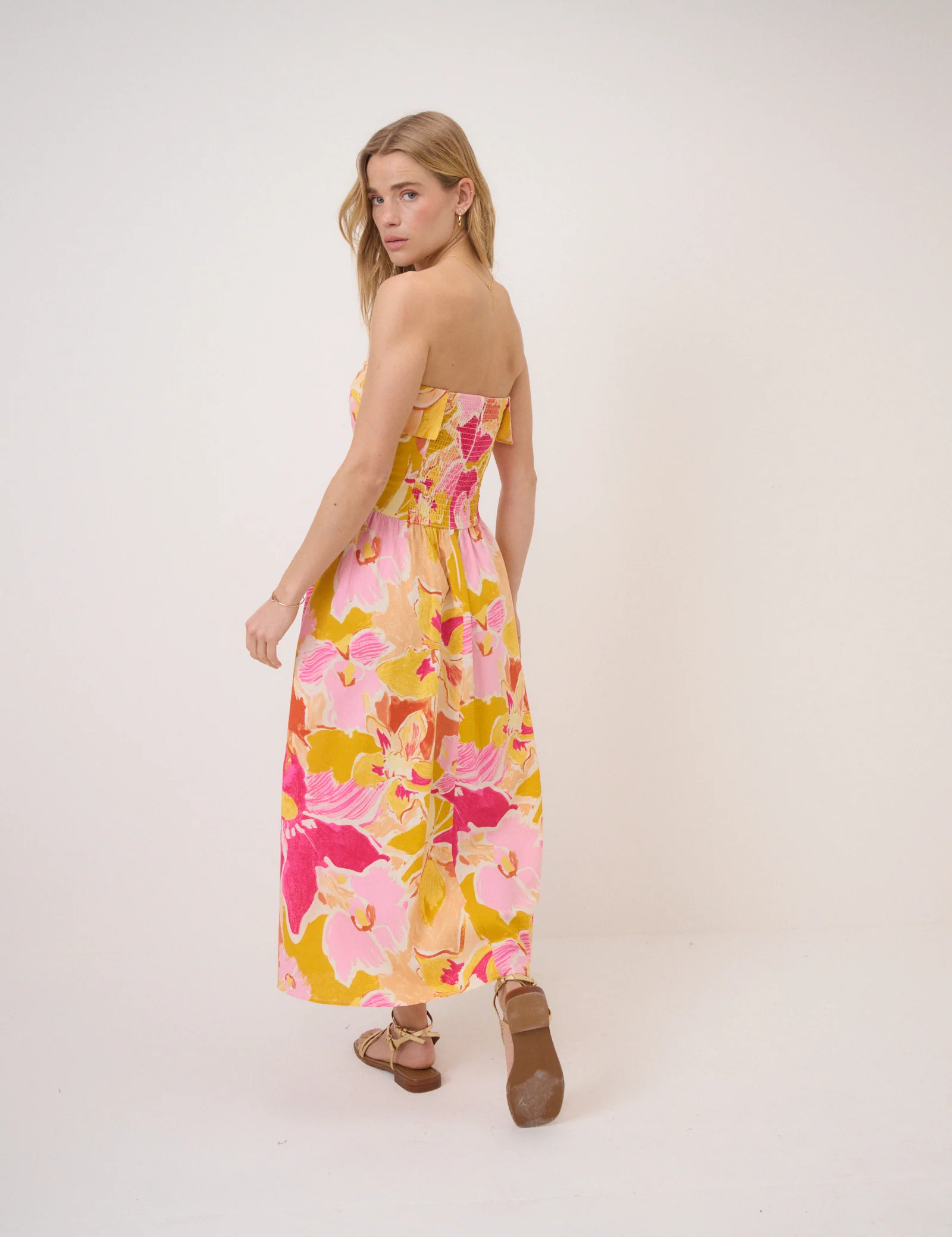 Pink Floral Fia Midi Dress - Image 5
