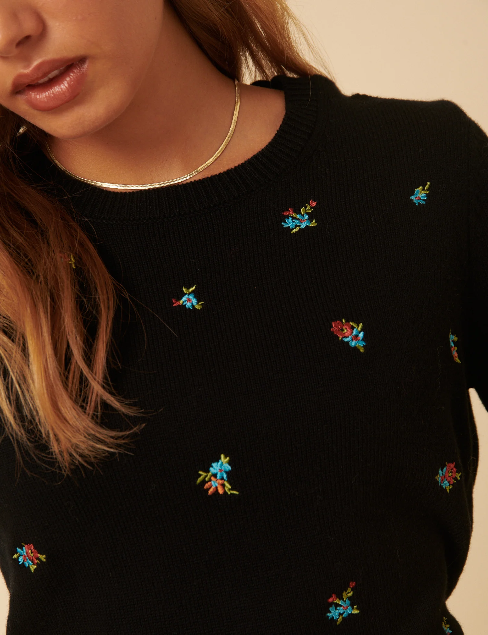 Floral Embroidered Knitted Top - Image 4