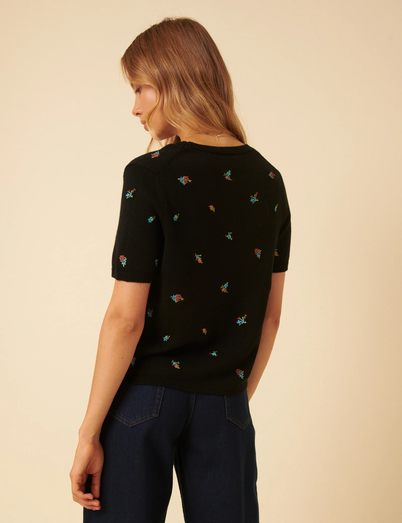 Floral Embroidered Knitted Top - Image 5