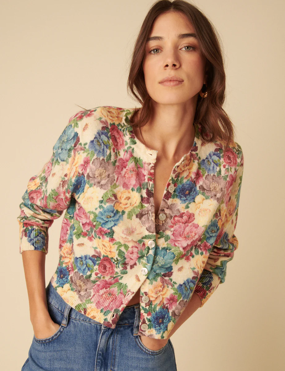 Floral Printed Cardigan - Image 5