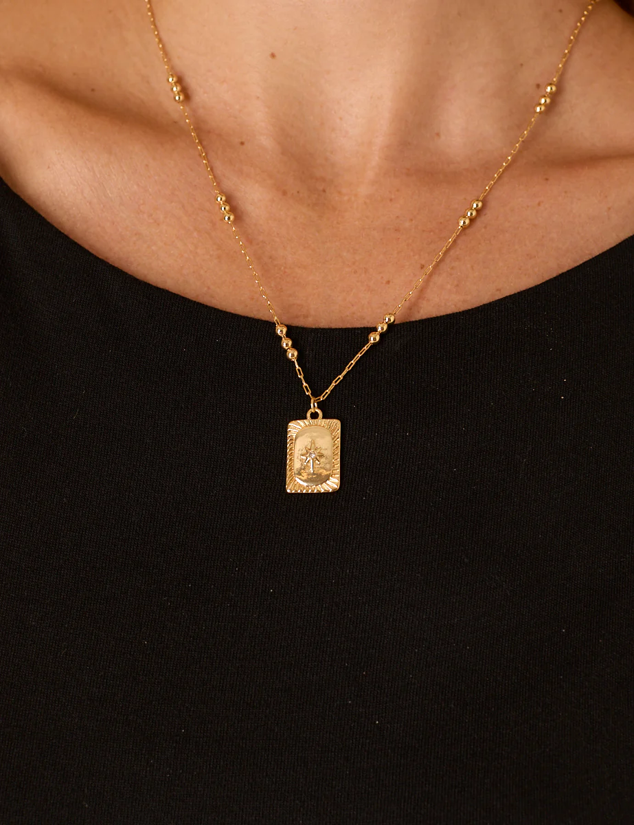 Gold Plated Pendant Necklace - Image 2