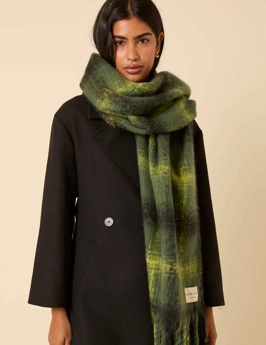 Green Check Scarf - Image 2