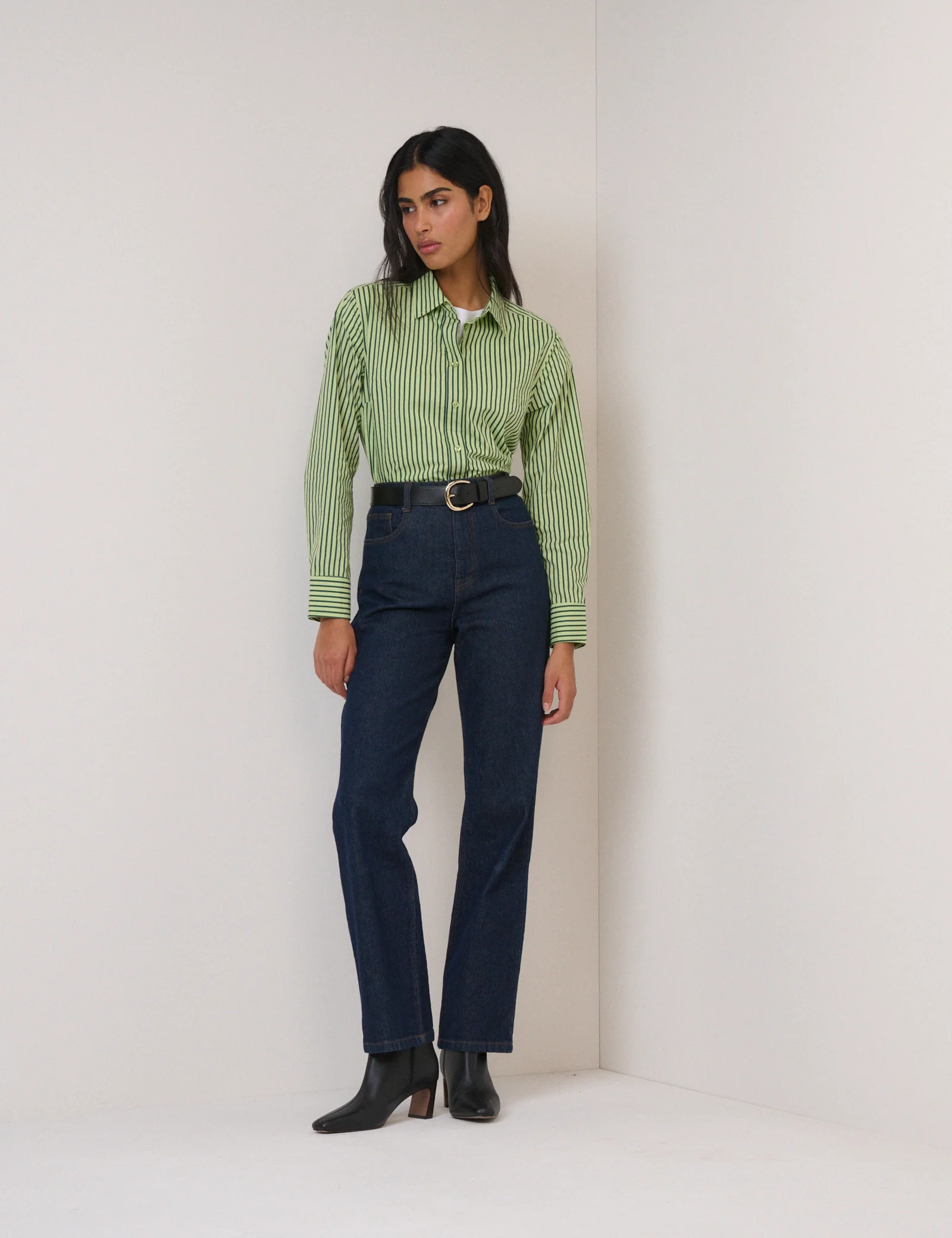 Green Pinstripe Shirt - Image 3