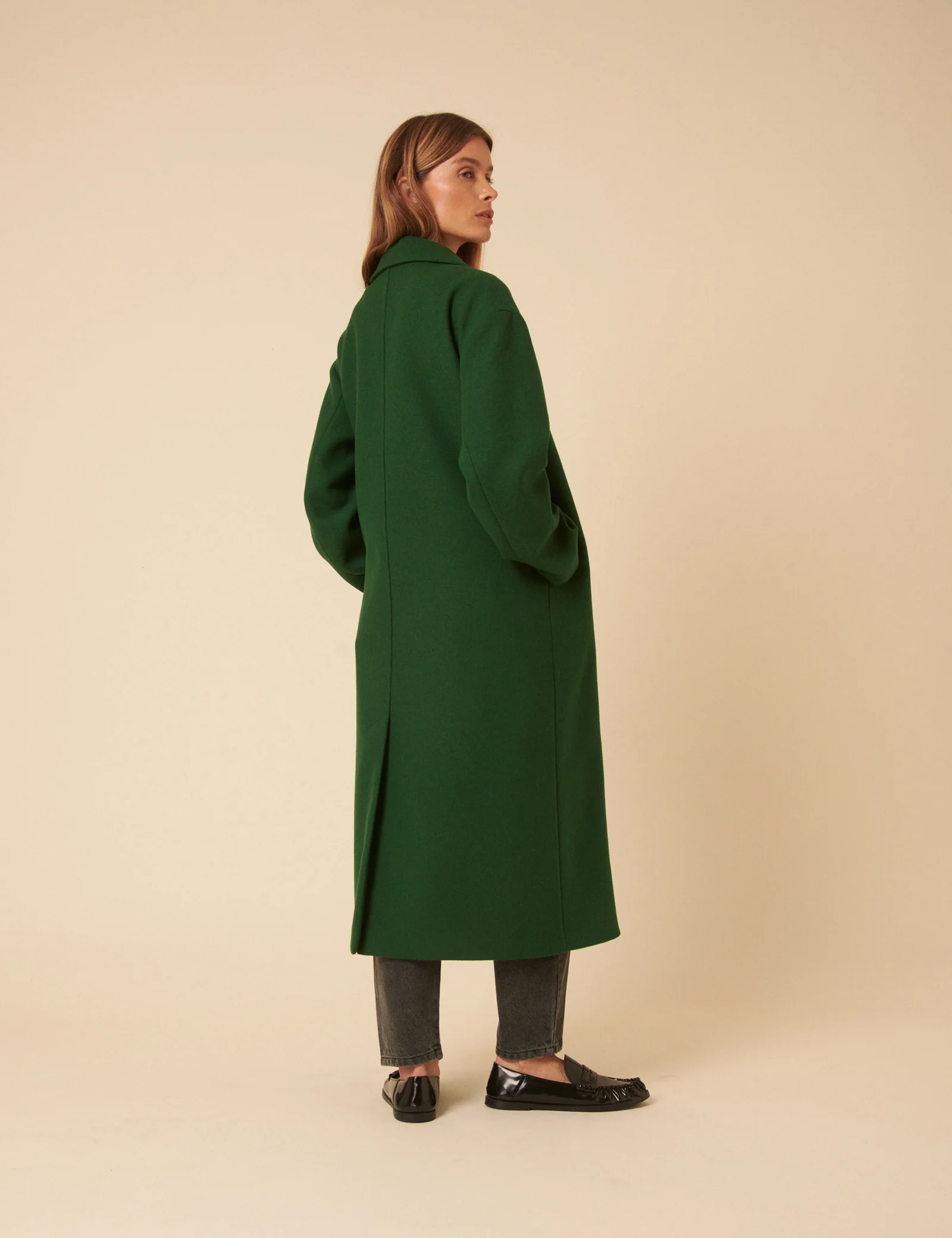 Green Double Breasted Coat - Image 5