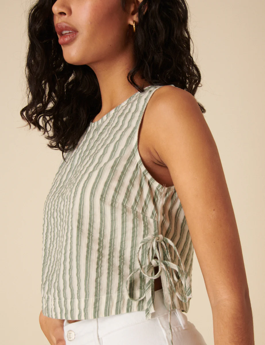 Green Striped Swing Top - Image 2