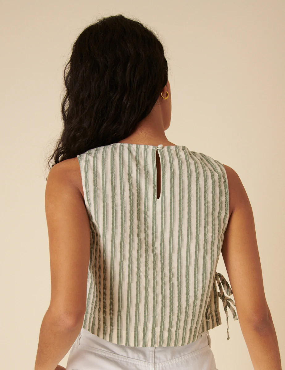 Green Striped Swing Top - Image 4
