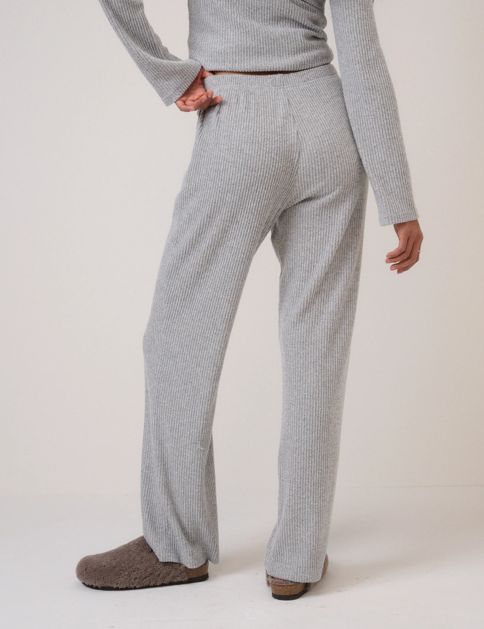 Grey Ribbed Trousers - Image 5