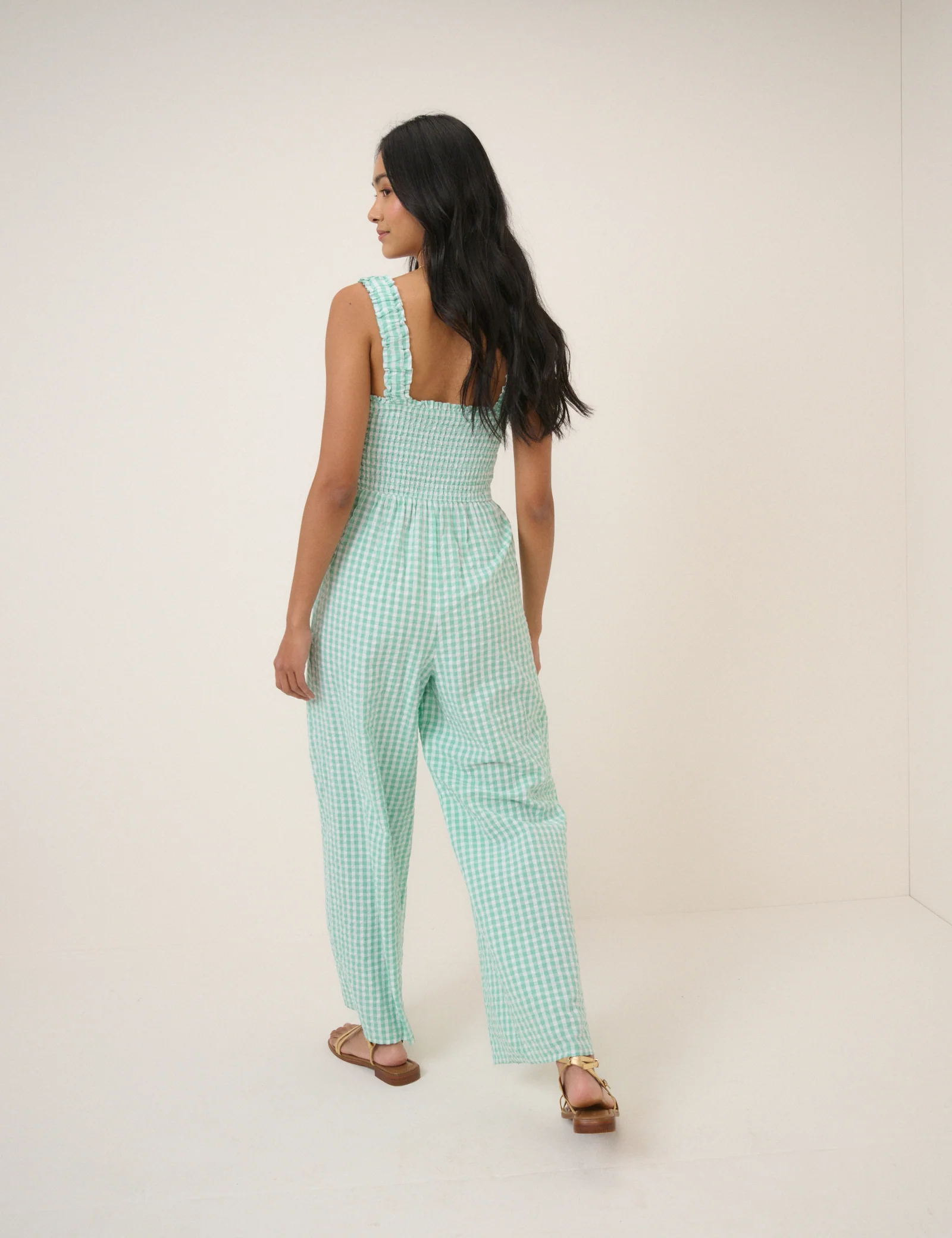 Mint Green Gingham Helena Jumpsuit - Image 5