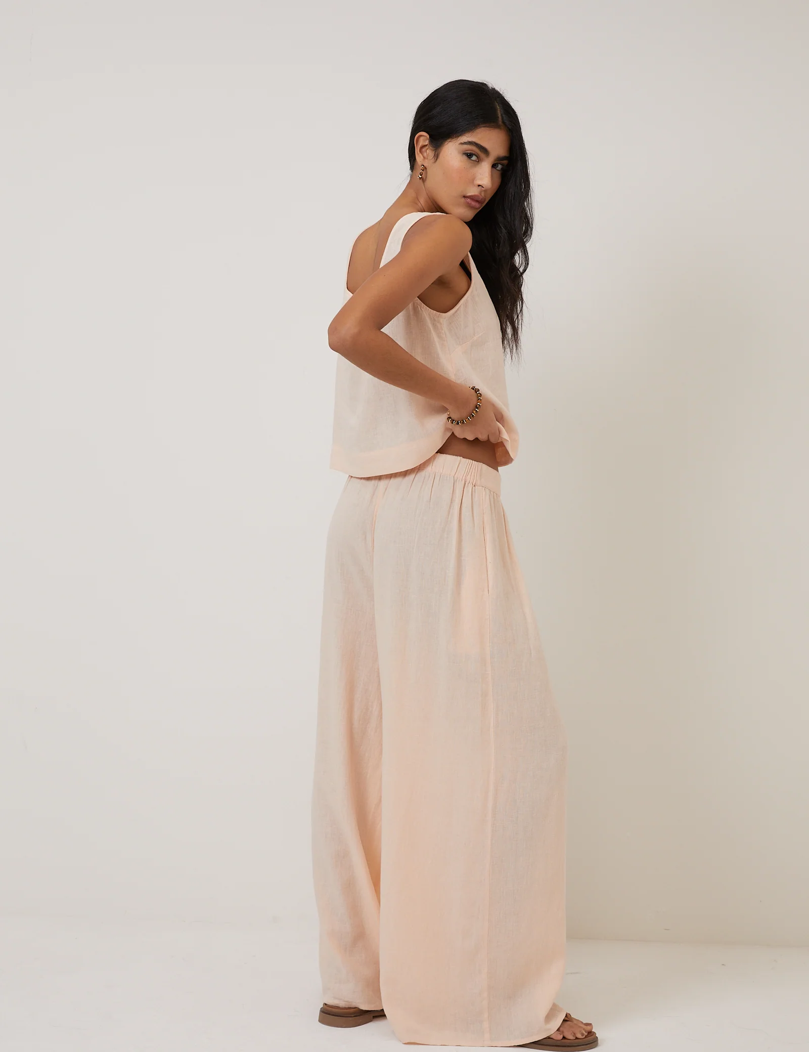 Pink Wide Leg Trousers - Image 6