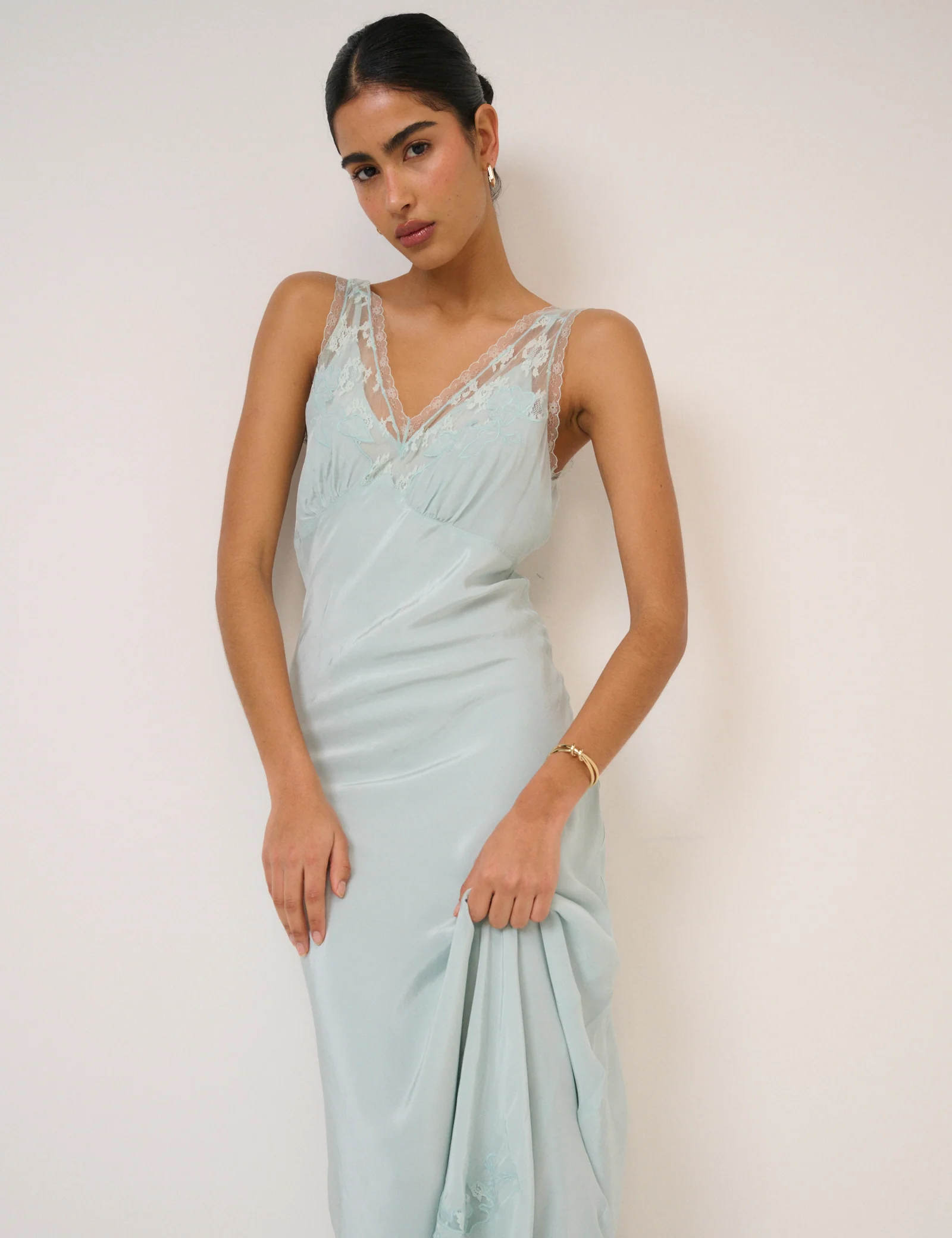 Blue Lace Lenora Midi Dress - Image 3