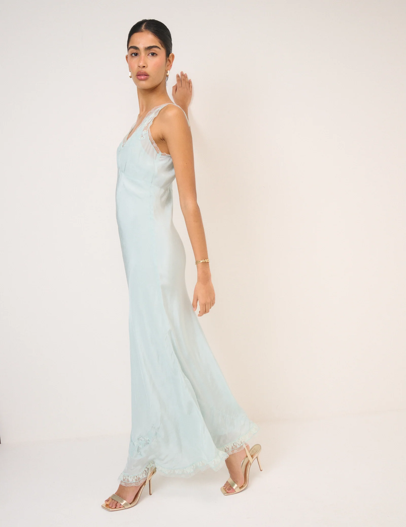 Blue Lace Lenora Midi Dress - Image 5