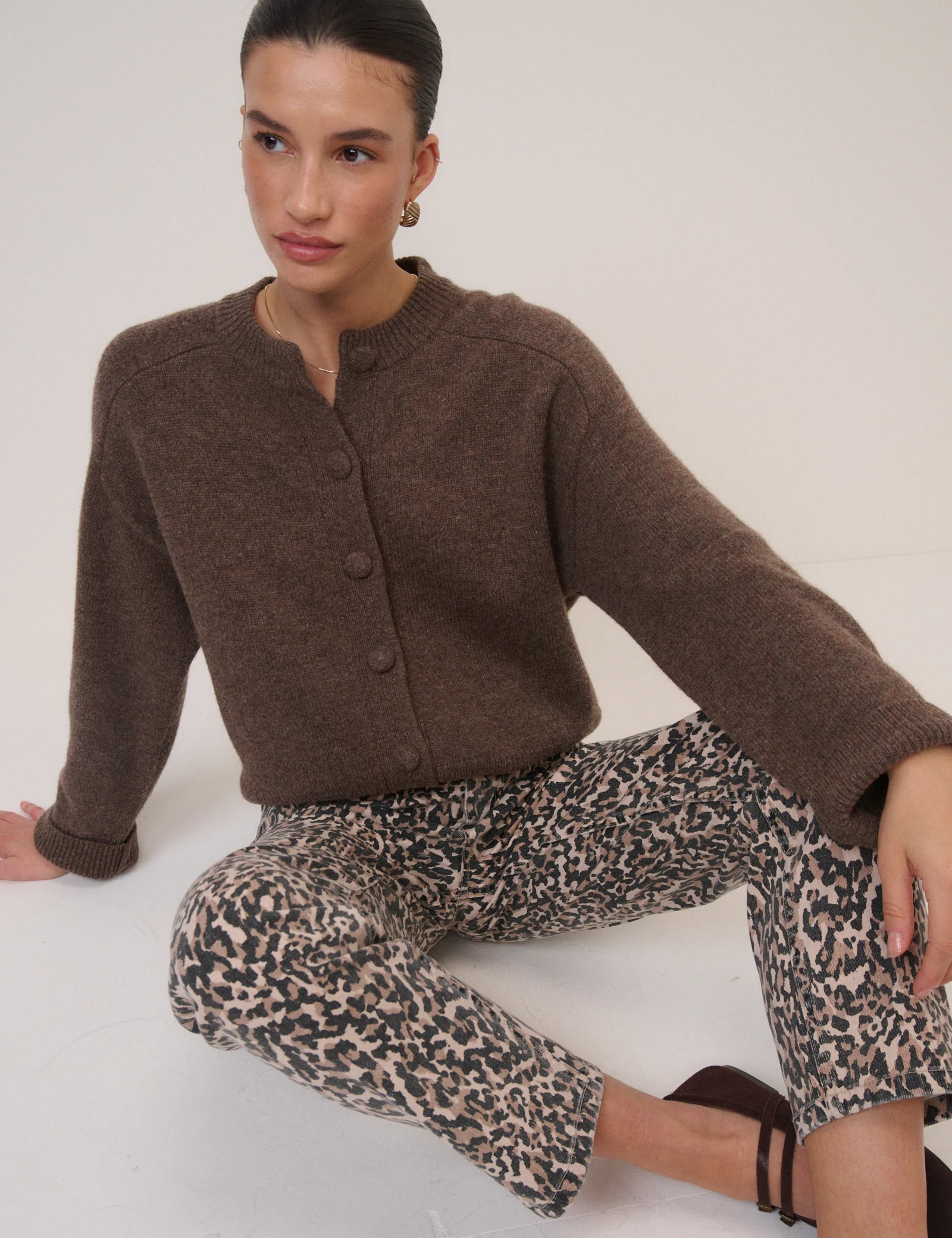 Leopard Print Mid Rise Camden Tapered Jeans - Image 4