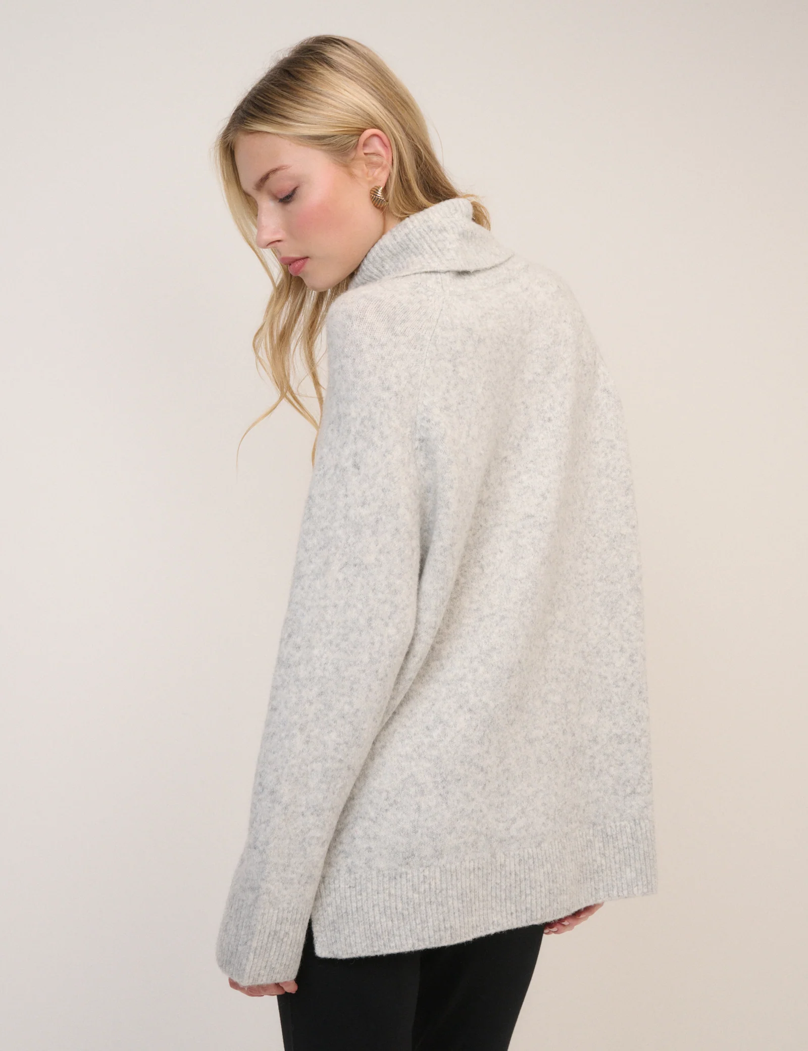 Grey Roll Neck Longline Jumper - Image 5
