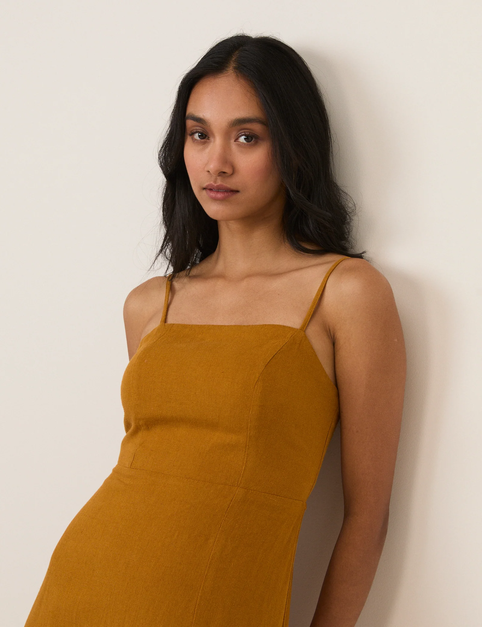 Mustard Yellow Maddy Midi Dress - Image 2
