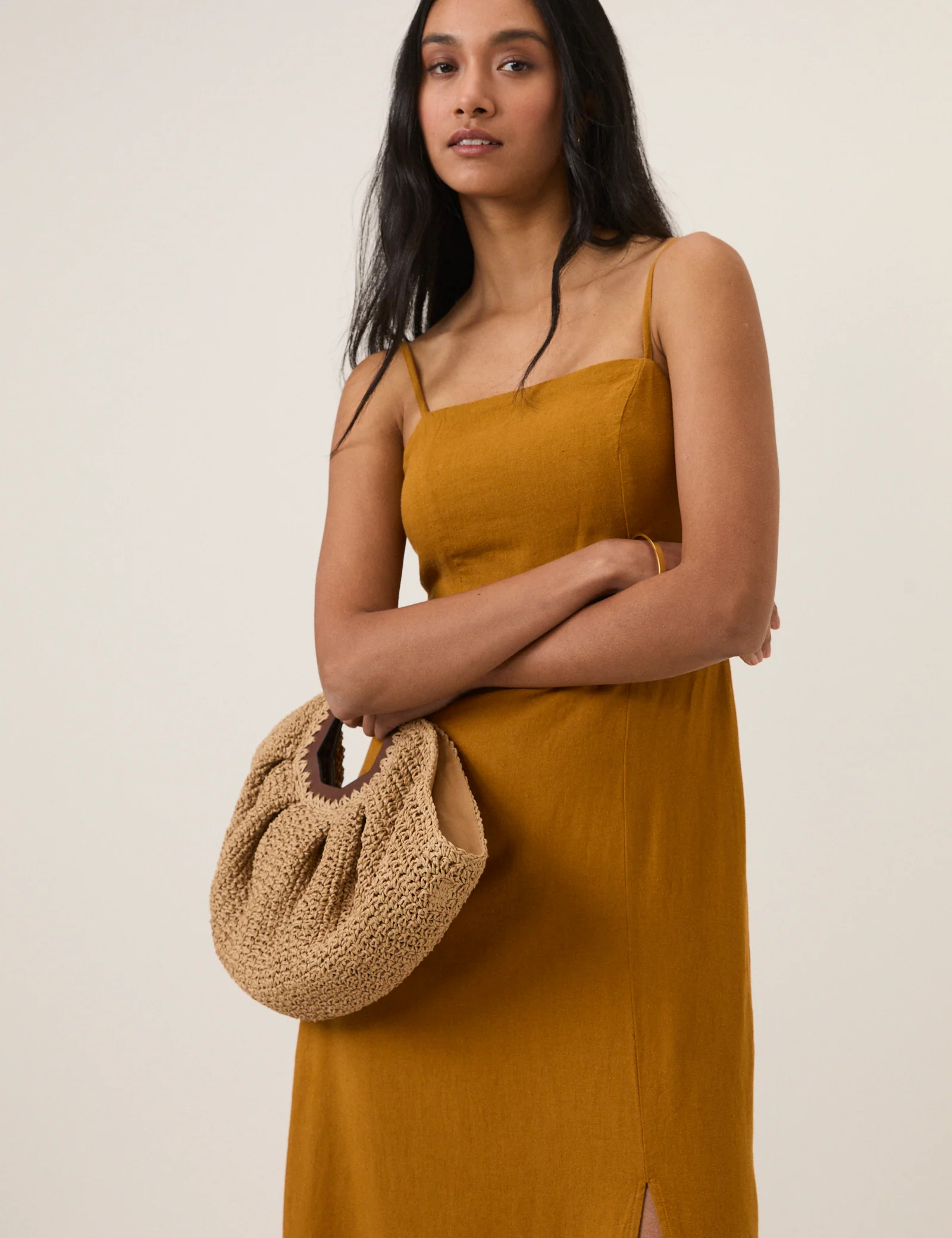 Mustard Yellow Maddy Midi Dress - Image 3