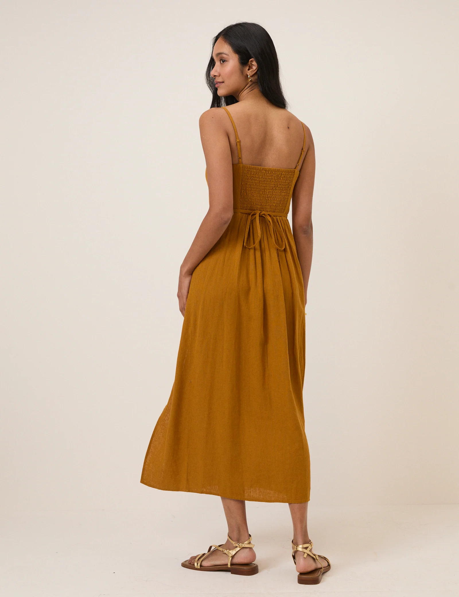 Mustard Yellow Maddy Midi Dress - Image 5