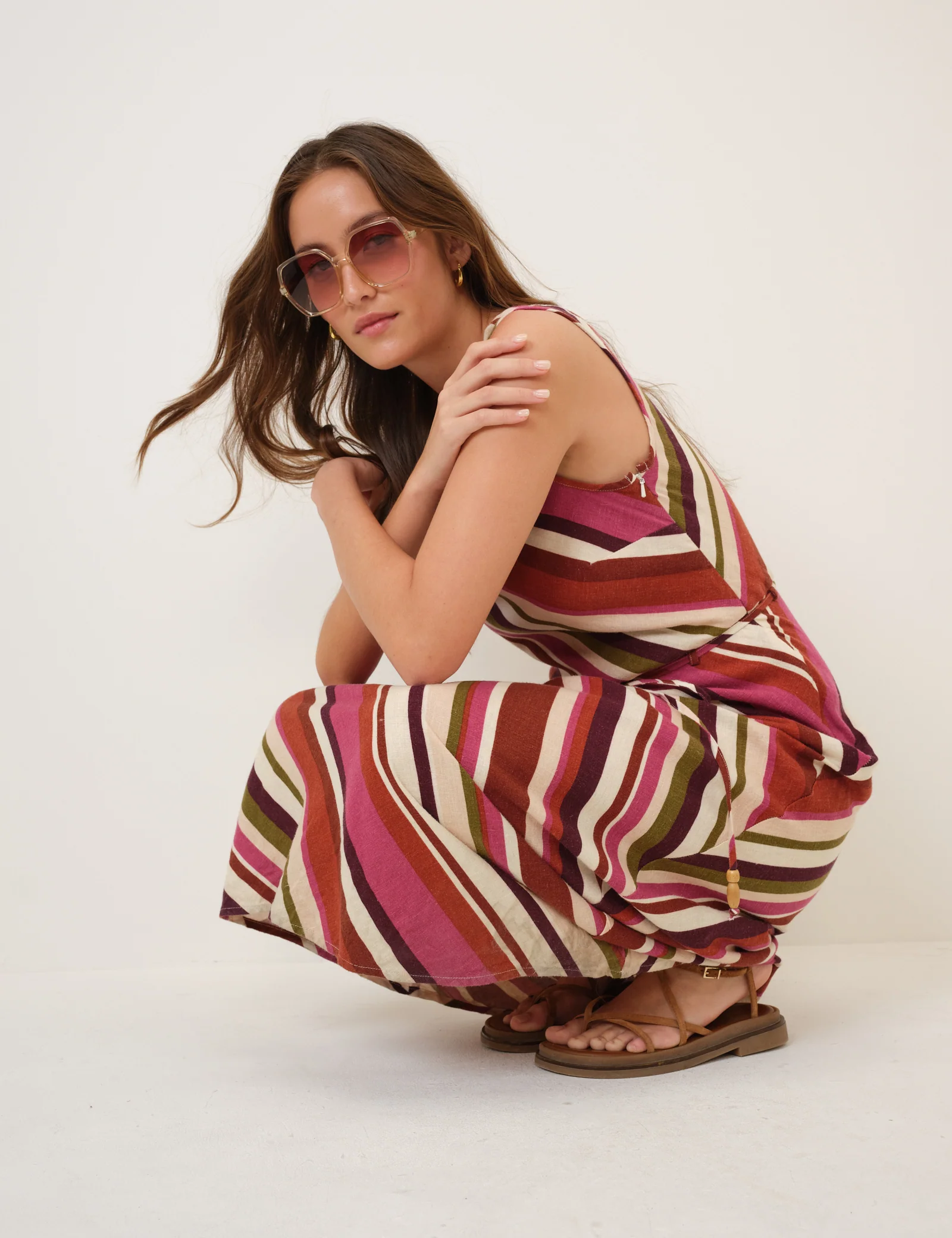 Multi Striped Malia Midi Dress - Image 2