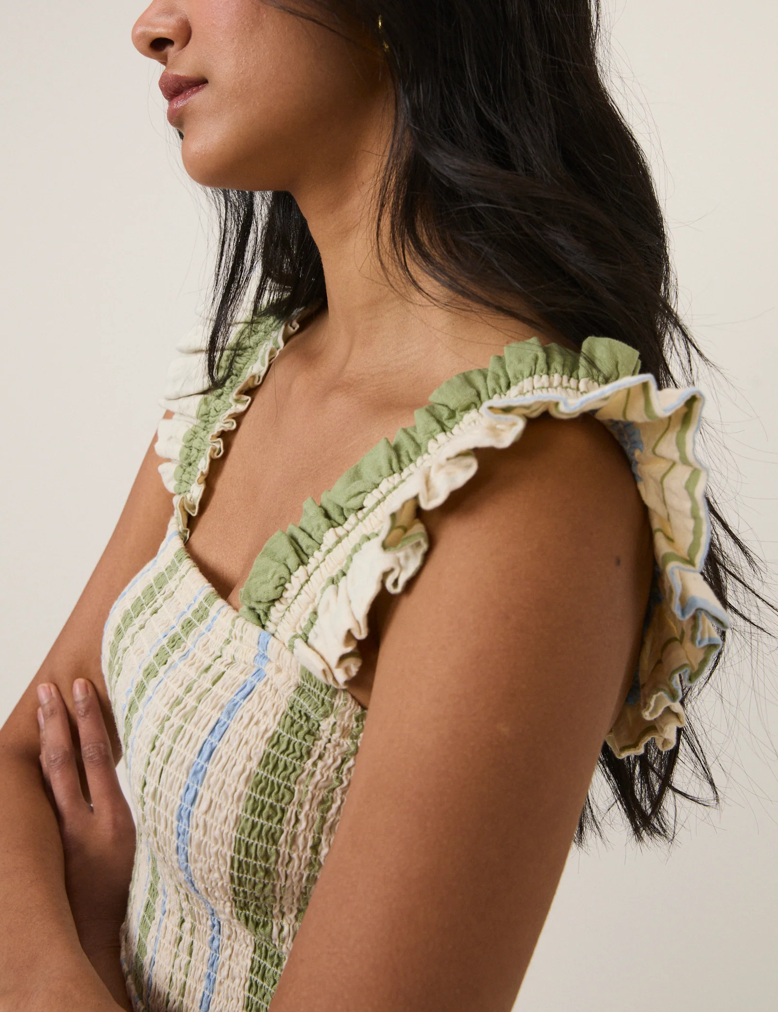 Green & Blue Stripe Maya Jumpsuit - Image 4