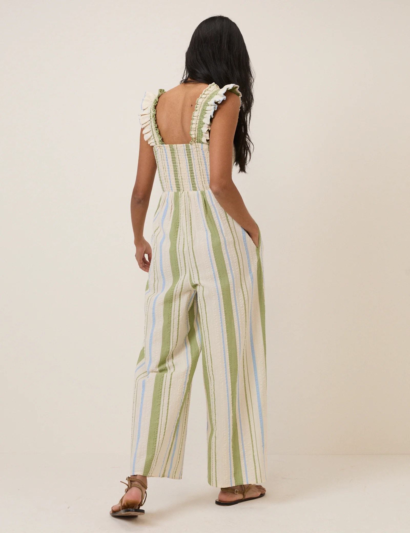 Green & Blue Stripe Maya Jumpsuit - Image 5