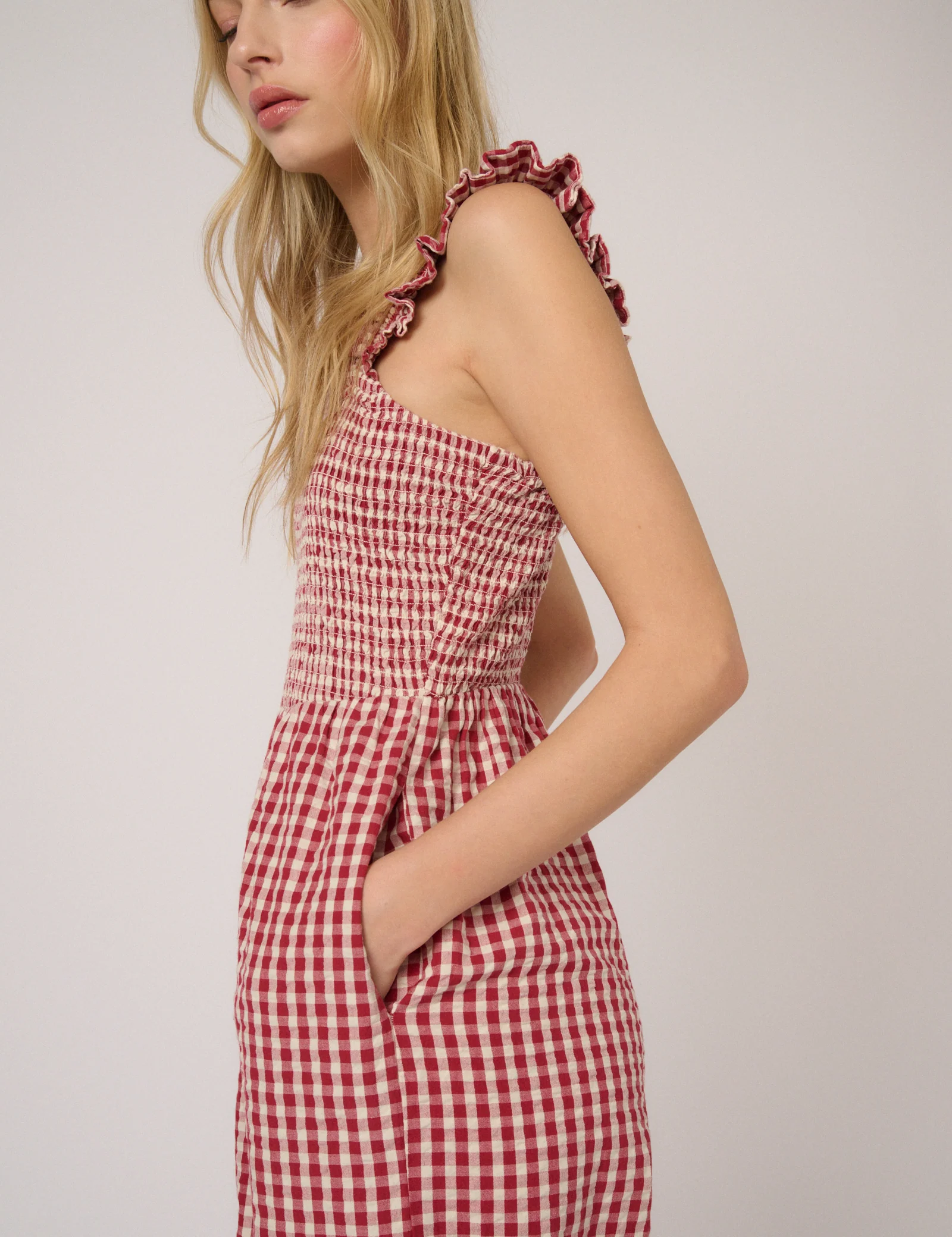 Red Gingham Maya Jumpsuit - Image 4