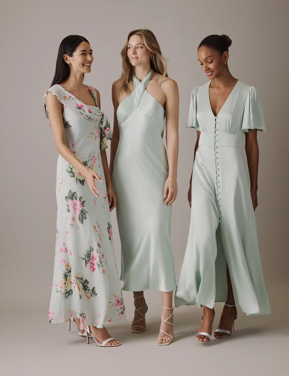 Soft Green V Neck Midi Erin Dress - Image 4