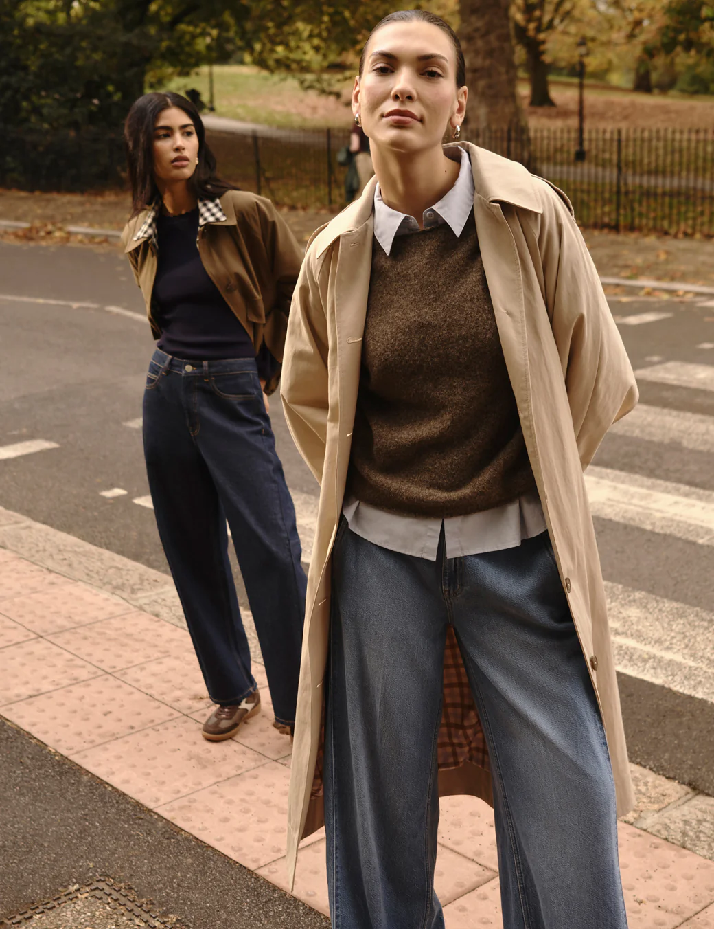 Brown Slash Neck Knitted Jumper - Image 2