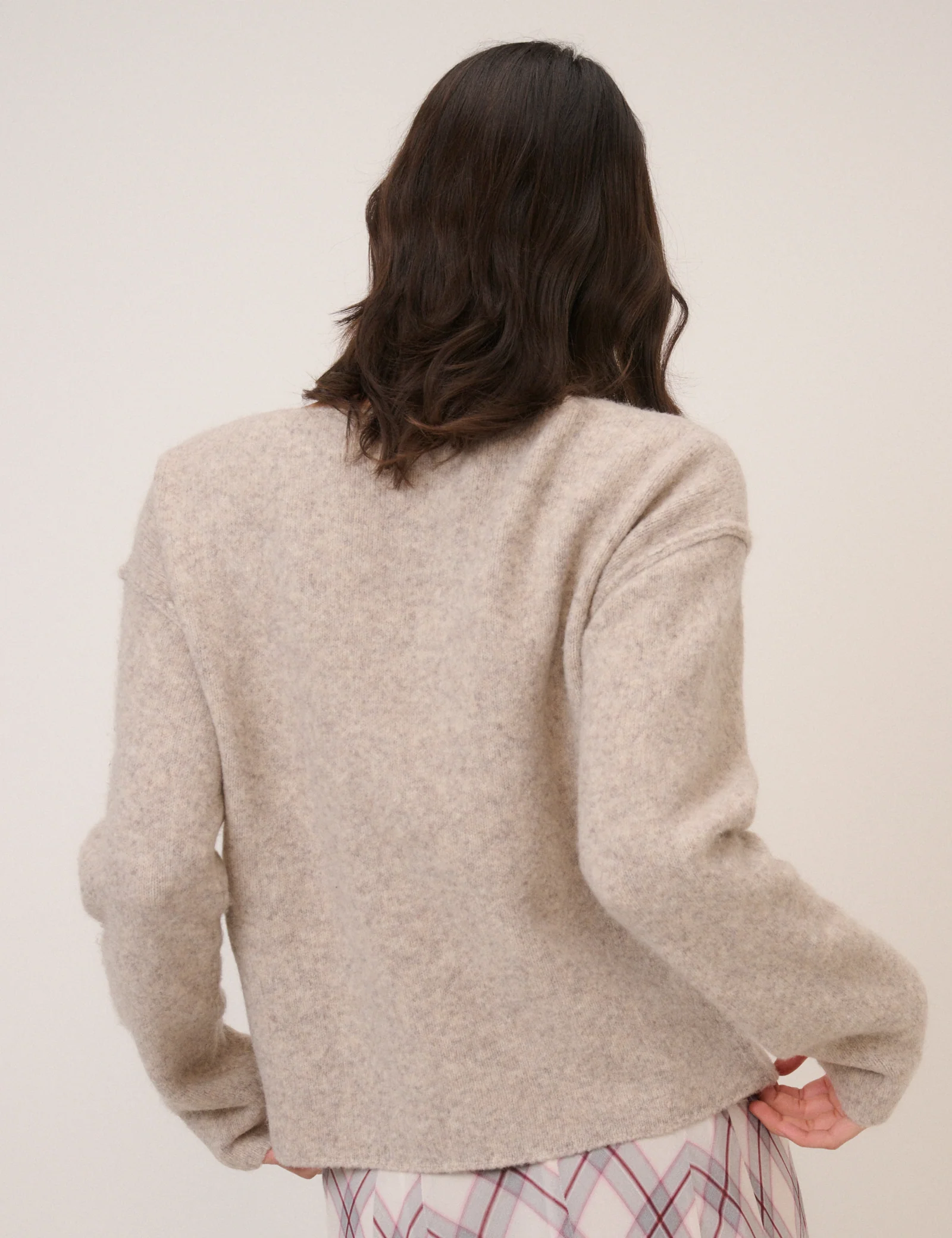 Beige Boat Neck Jumper - Image 5