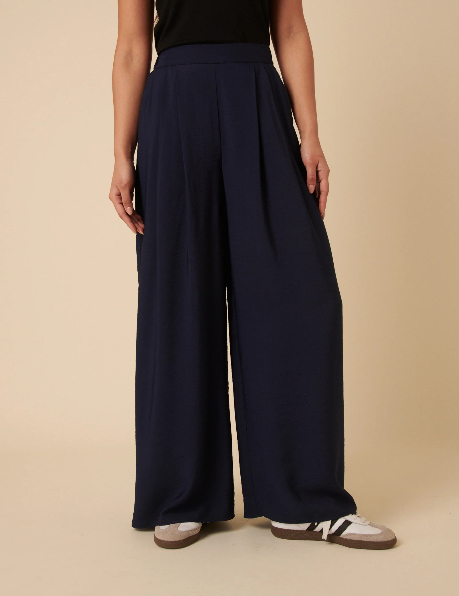 Navy Full Length Zeena Trousers - Image 3
