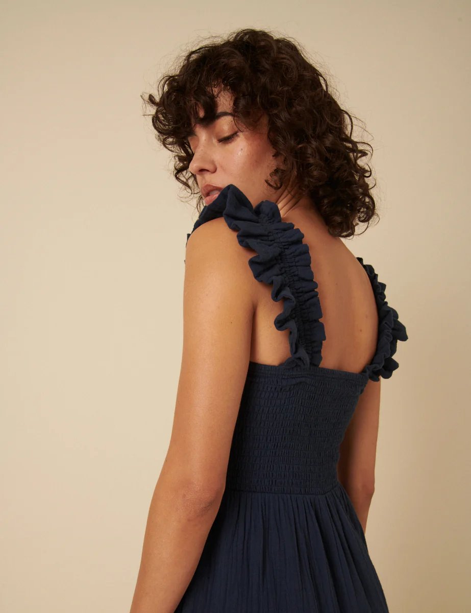 Navy Cropped Length Maya Jumpsuit - Image 2