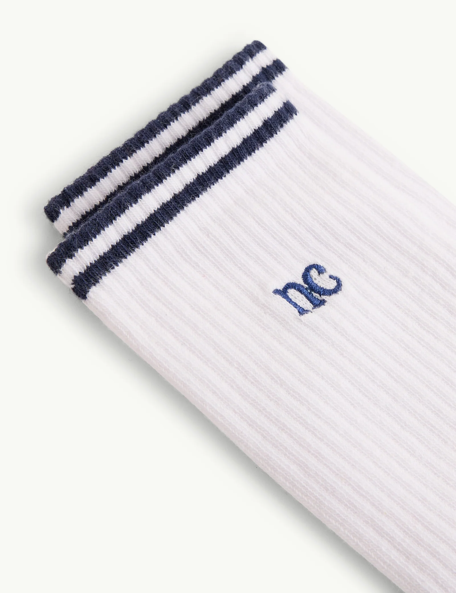 Navy Trim NC Ribbed Sports Socks - Image 2
