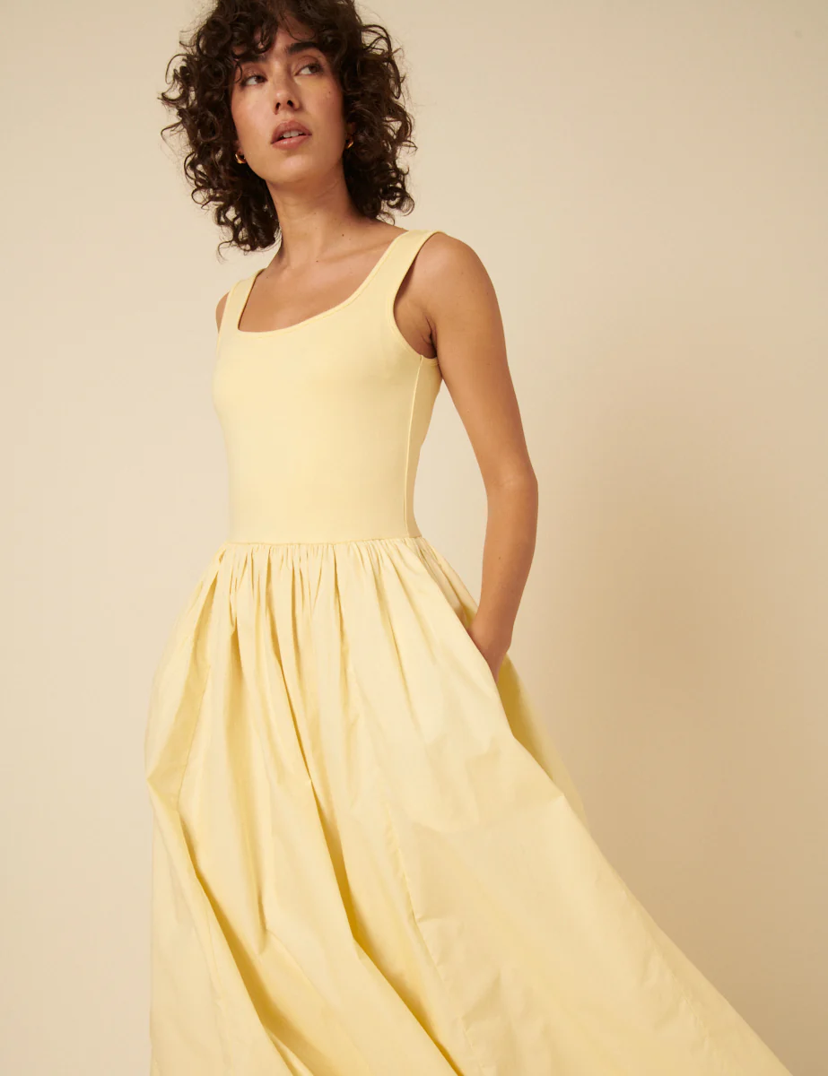 Butter Yellow Colorado Midi Dress - Image 3