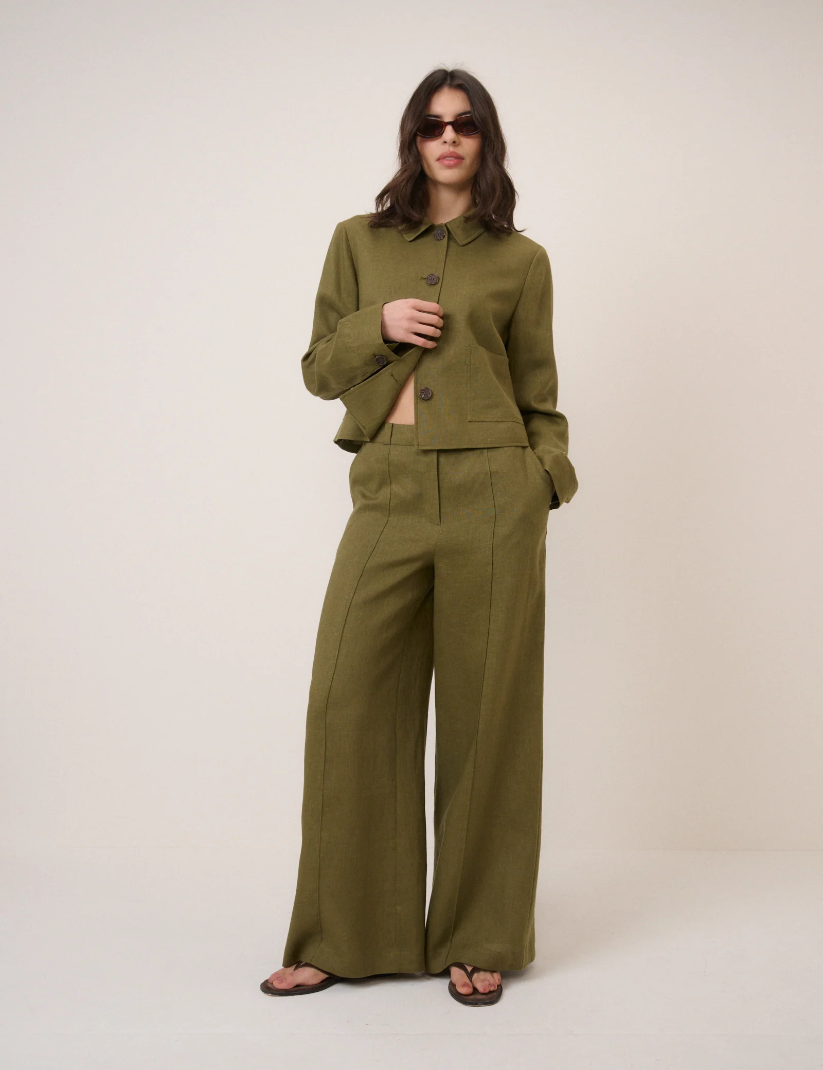 Khaki Pocket Front Jacket - Image 4