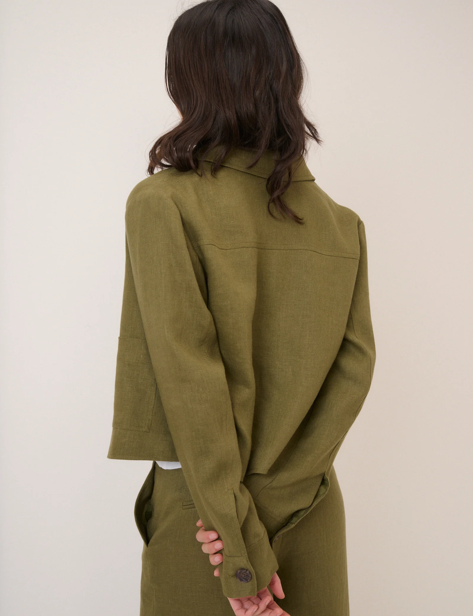 Khaki Pocket Front Jacket - Image 5