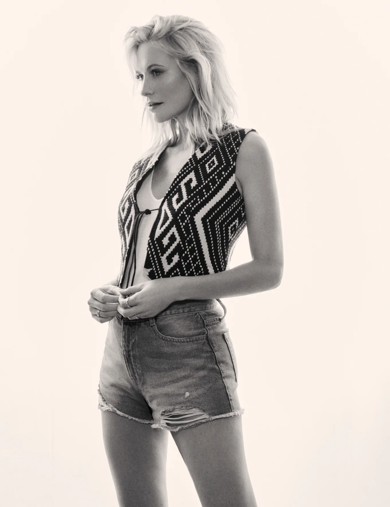 Poppy Delevingne Black Jacquard Mary Waistcoat - Image 2