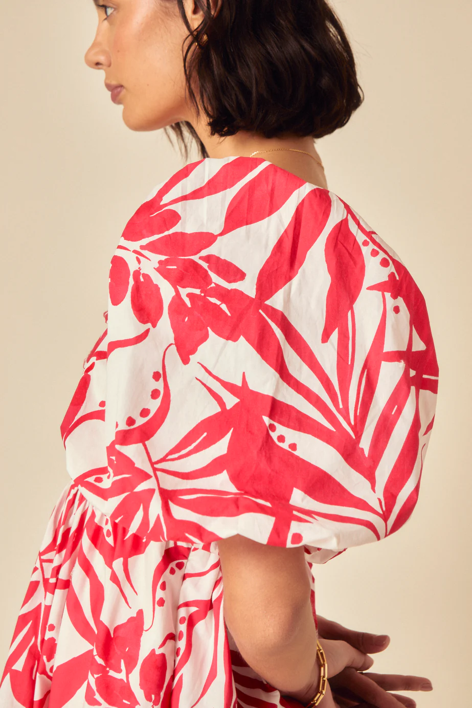 Red Printed Nova Mini Dress - Image 3