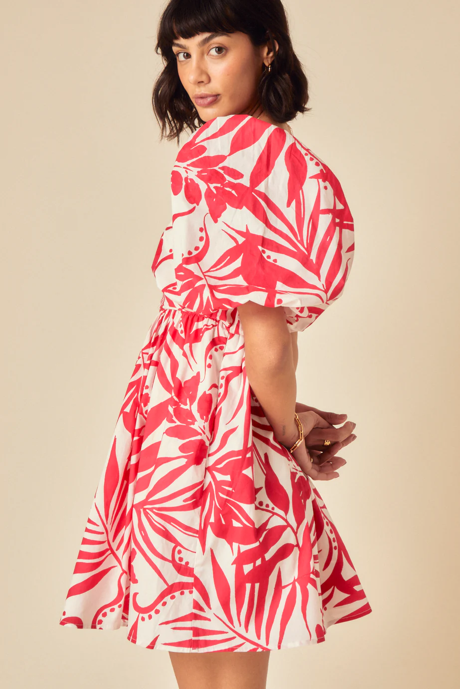 Red Printed Nova Mini Dress - Image 4