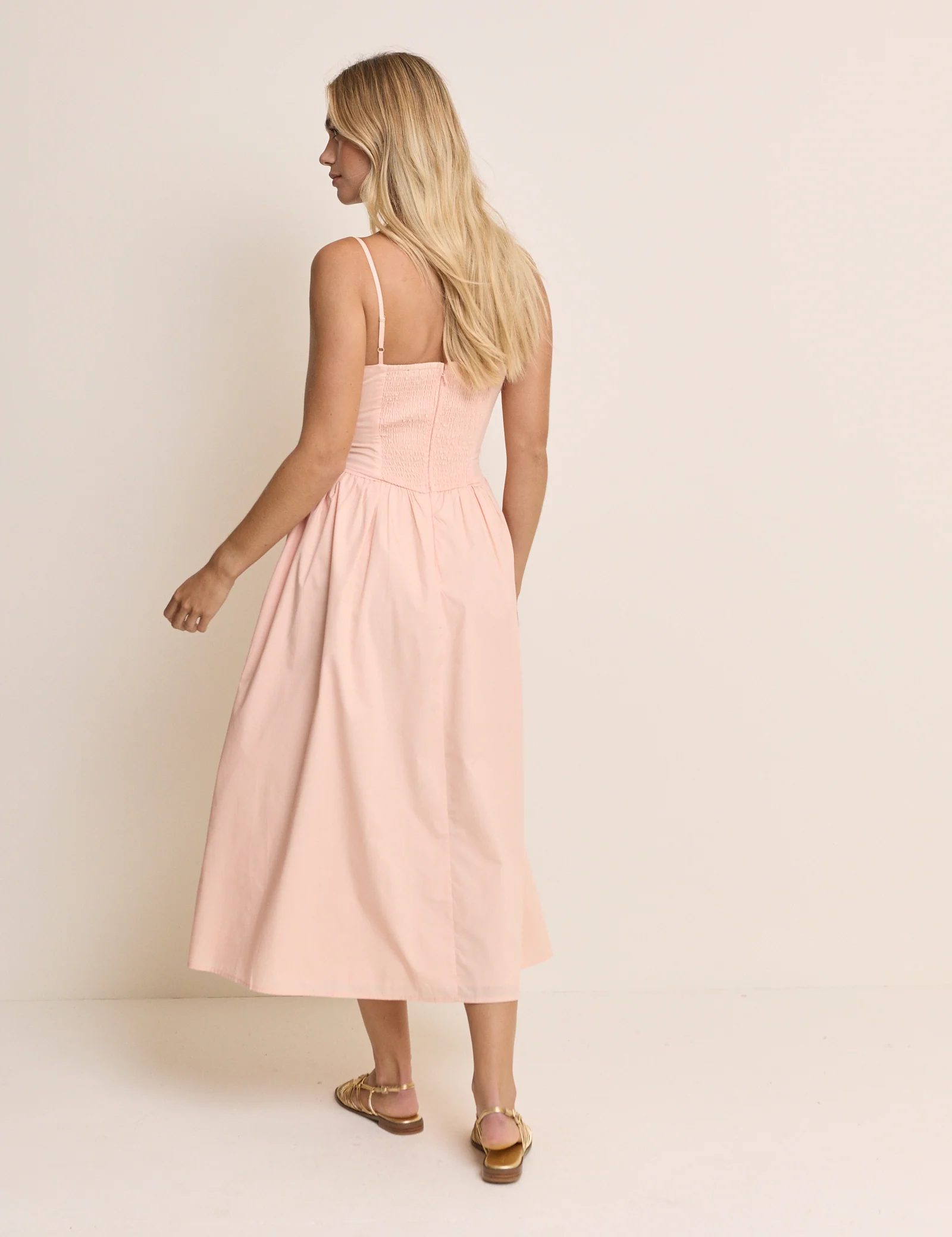 Coral Pink Renley Midi Dress - Image 5