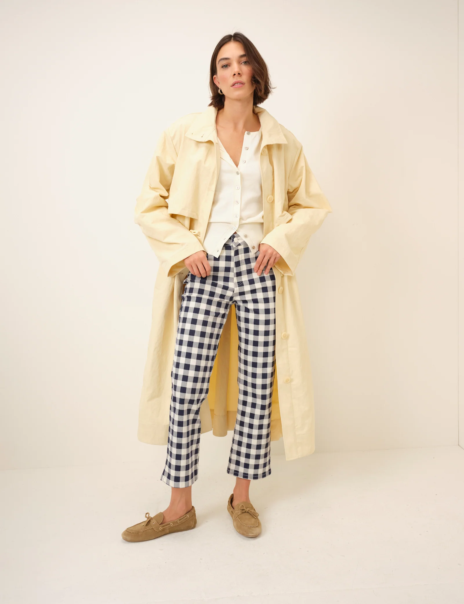 Butter Yellow Longline Funnel Neck Parka Jacket - Image 4