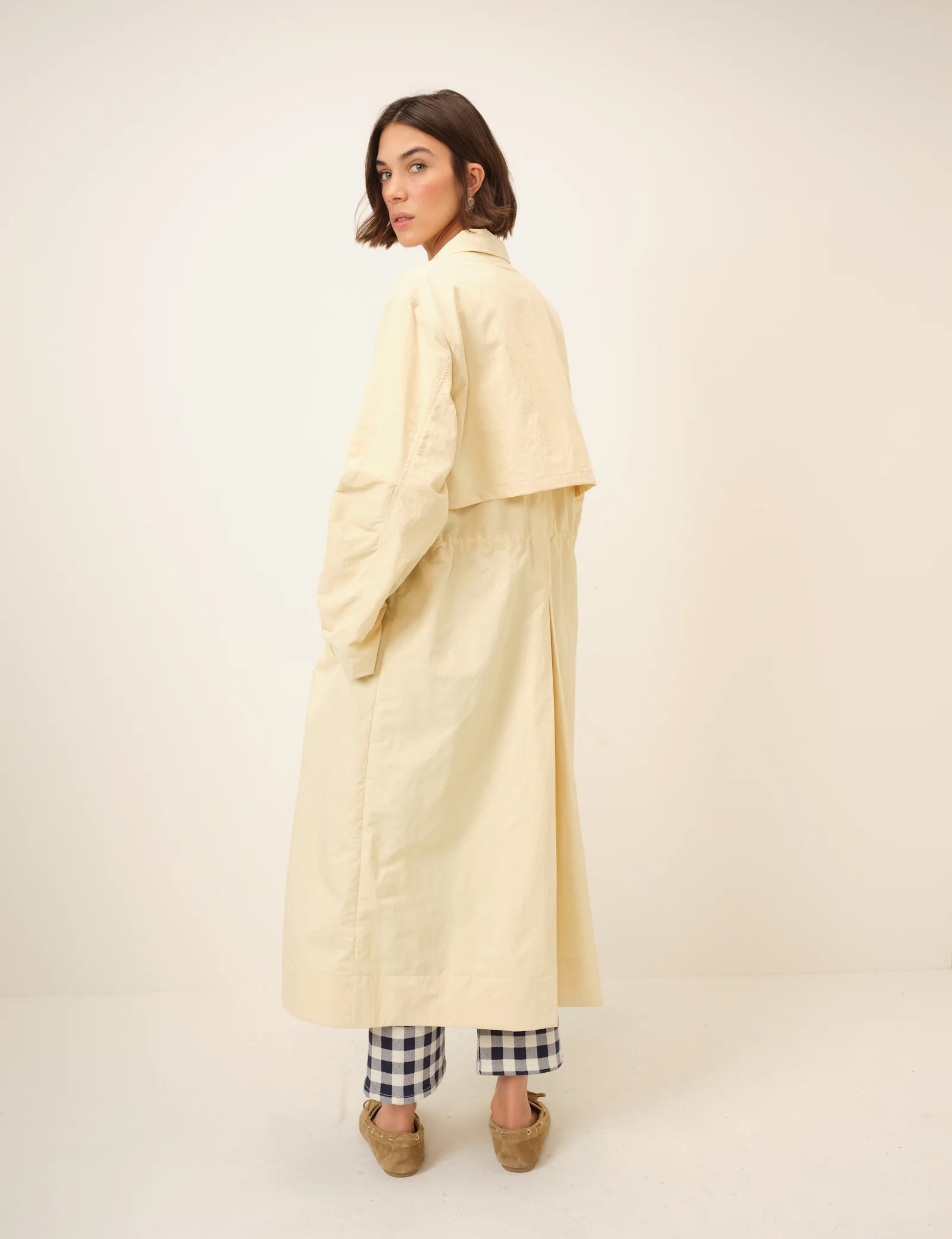Butter Yellow Longline Funnel Neck Parka Jacket - Image 6