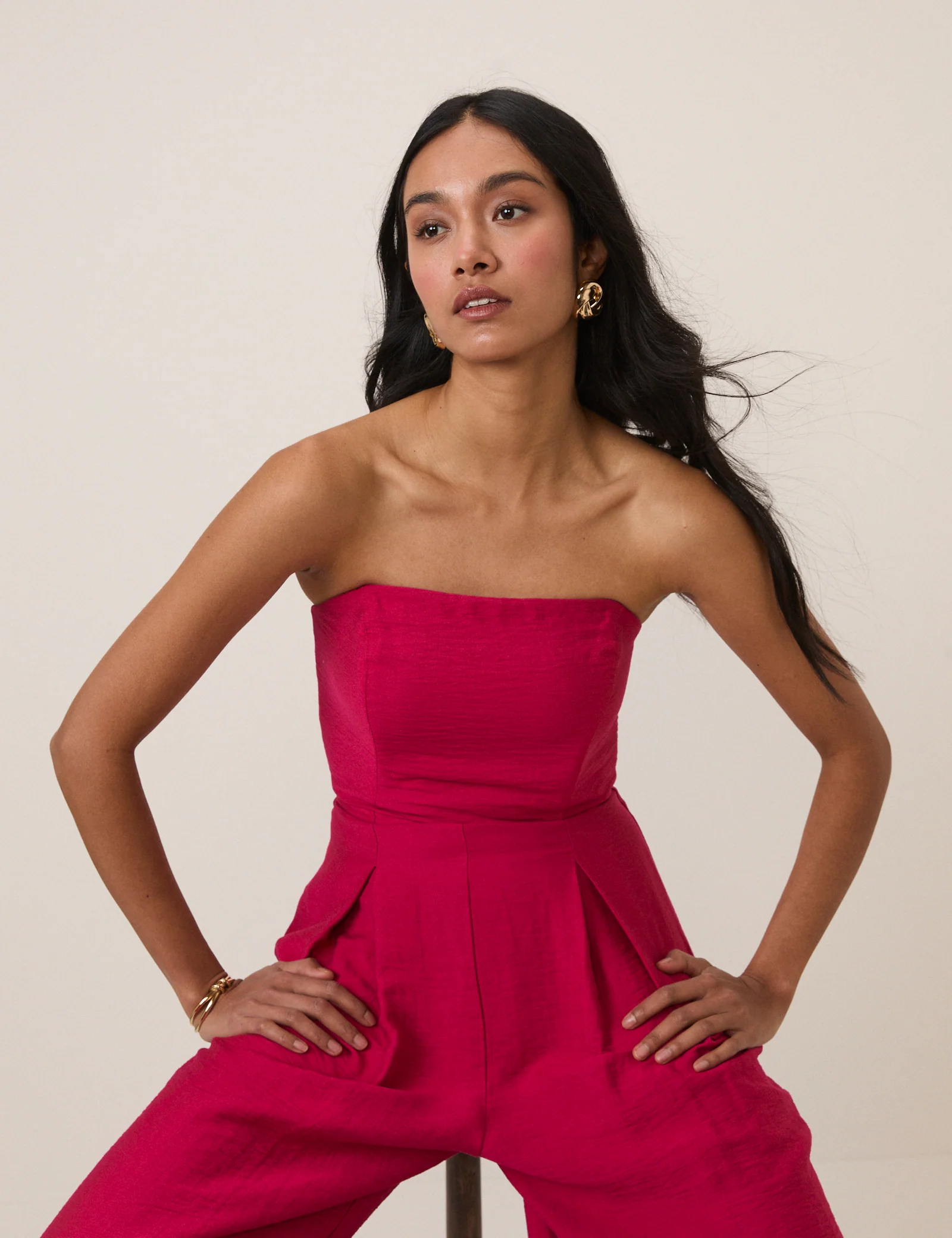 Pink Bandeau Rory Jumpsuit - Image 2