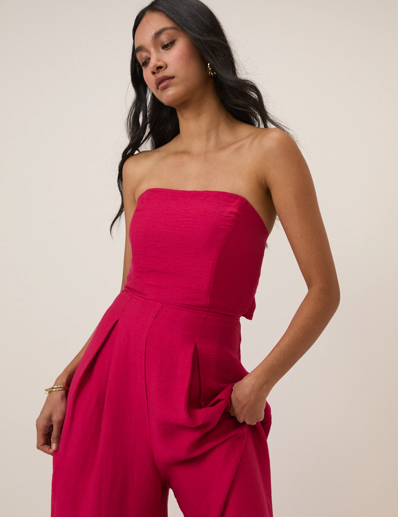 Pink Bandeau Rory Jumpsuit - Image 5
